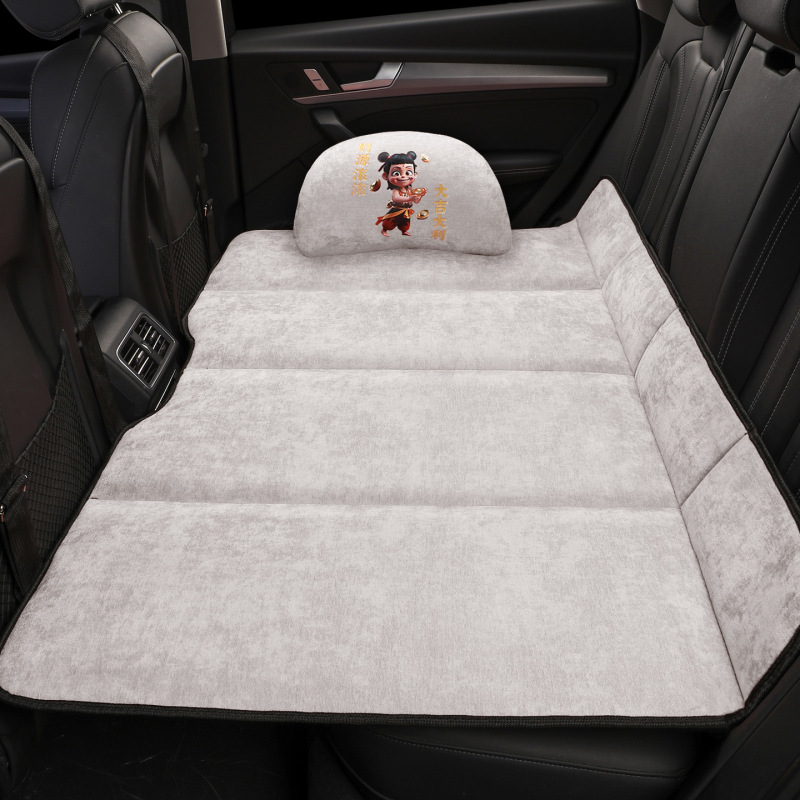 車載用シェニール折りたたみベッド、汎用エアレス車用寝具、後部座席用睡眠グッズ、折りたたみ式マットレス|undefined