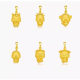 Vietnamese Sand Gold Twelve Zodiac Pendant Animal Year Dragon Pendant Simulated Gold Necklace Men and Women Birthday Gift