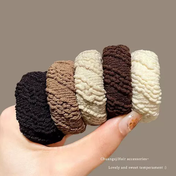 Thick hair ties in mixed colors 5 pack