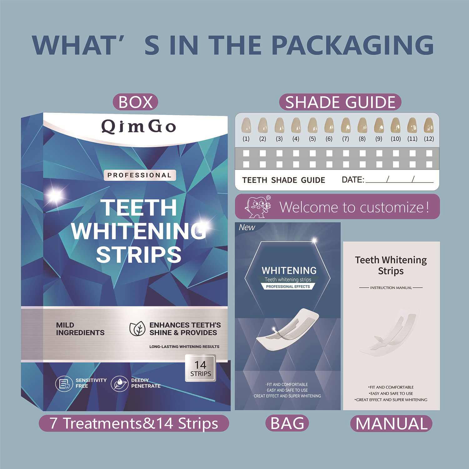 Dry Teeth Whitening Strips Residue Free Oral Hygiene Product For Removing Yellow Teeth Beauty Health Solution_voghion.com