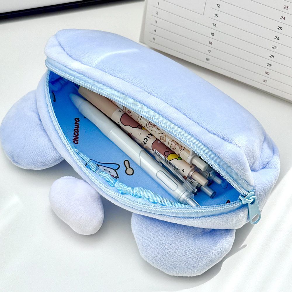 Bonita bolsa de bolígrafo de peluche de ratón codicioso en el viento de alto valor facial caja de papelería bolsa de almacenamiento para estudiantes de primaria gran capacidad bolígrafo