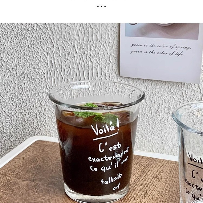 送料無料、ネットで話題のフリップカップ、透明ガラスカップ、ロゴ印刷可能、在庫あり、文字入りウォーターカップ、家庭用ミルクカップ|undefined
