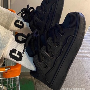 С����Ь��2025�ļ��¿�ٴ�ins������ɫЬ�Ӻ��������H���Ь