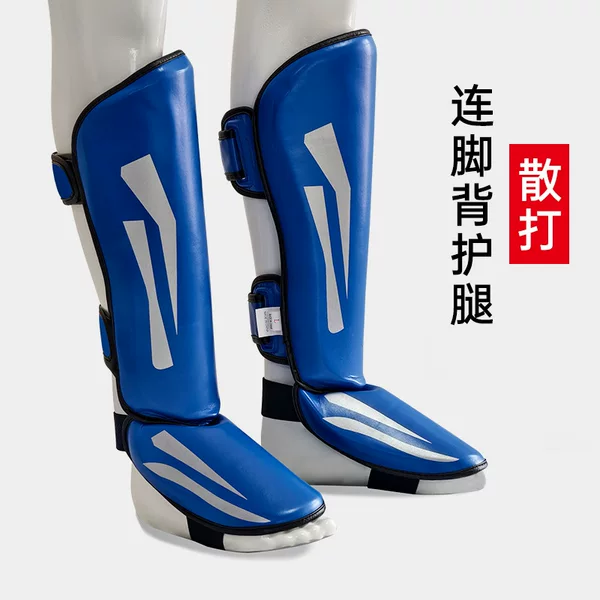 Boxing leg guards for adults and children, professional training ankle and foot guards, thickened and adjustable protective gear