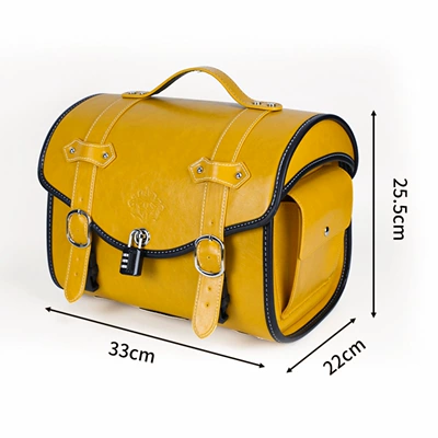New Universal Motorcycle Riding Rear Motorcycle trunk - lemon-yellow