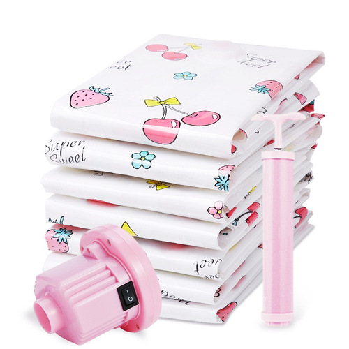 Home travel storage bag girl cherry home thickened clothing bag vacuum compression bag quilt special