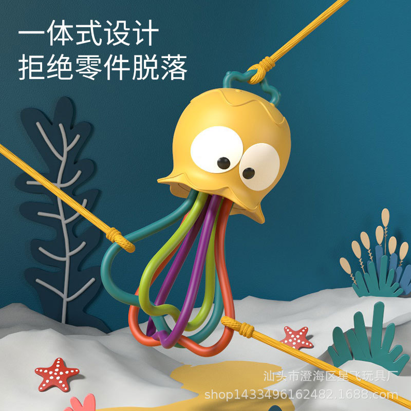 Sonajero mordedor para bebés de 0-1 año, campana de cama tranquilizadora, juguete de diversión