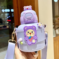 Factory-direct supply high-quality stainless steel travel cup with cartoon child backpack straw cup