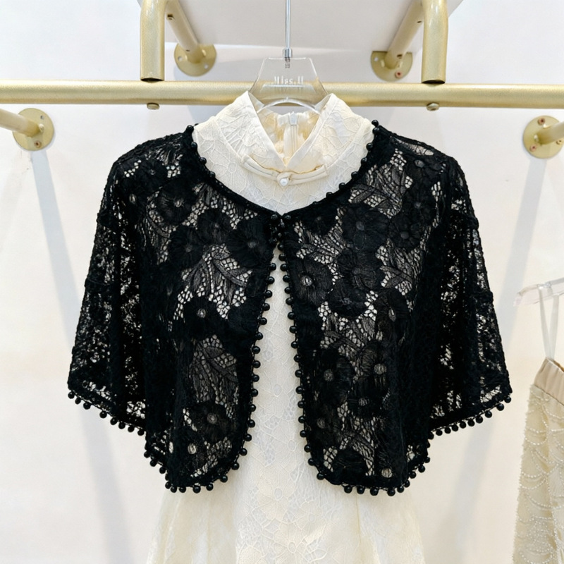 Summer New Elegant Outfit Annual Meeting Wedding Shawl Cardigan Chinese Style Lace Thin Cheongsam Poncho Shawl Jacket