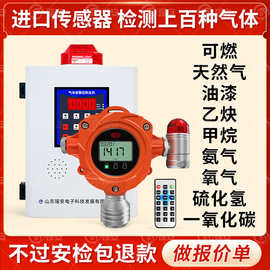 工业可燃气体探测报警器氨气氢气氧气硫化氢固定式检测仪