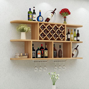 Modern Simple Wall-Mounted Wine Cabinet Wine Rack Wall Storage Rack Diamond Wine Compartment Restaurant Wall-Mounted Wine Cabinet Style Wine Rack