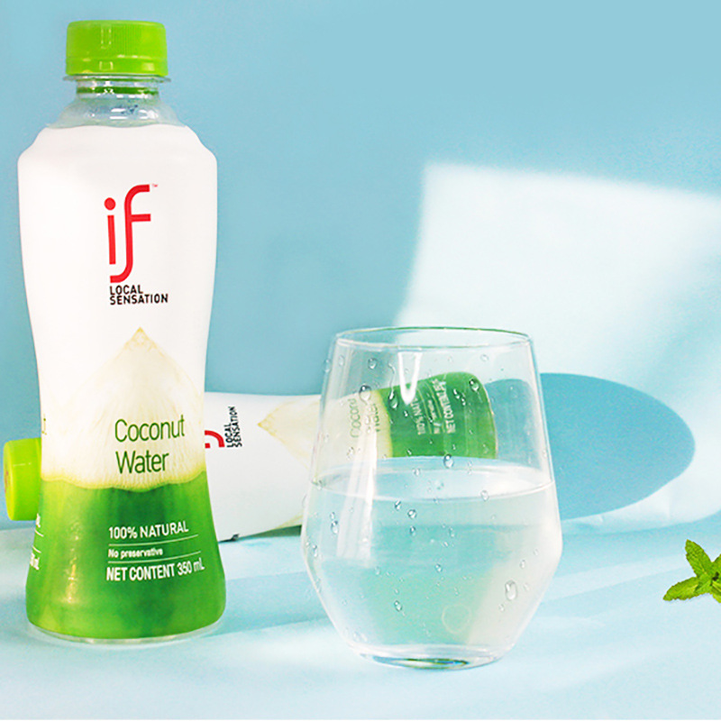 If Coconut Water 350ml*12 Bottles Wholesale 100% Pure Coconut Water Full Carton Packaging Beverage Thai Original Imported