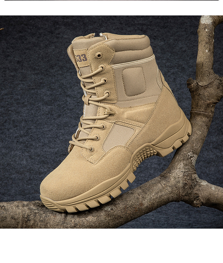 New outdoor special forces training boots large size for tactical boots men and women wear-resistant combat boots hiking desert hiking boots_voghion.com