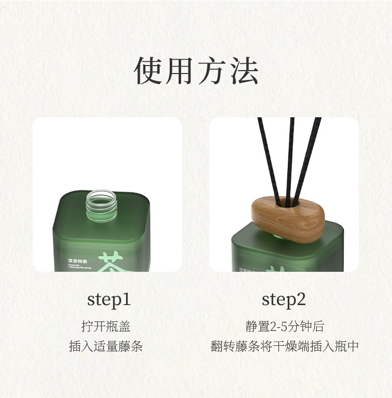 Car-mounted flameless aromatherapy diffuser with a high-end feel, long-lasting fragrance, home-use reed diffuser, toilet deodorizer, air freshener
