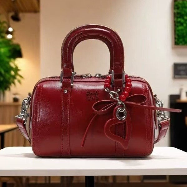 Borsa a tracolla rossa da donna elegante borsa a spalla chic_voghion.com