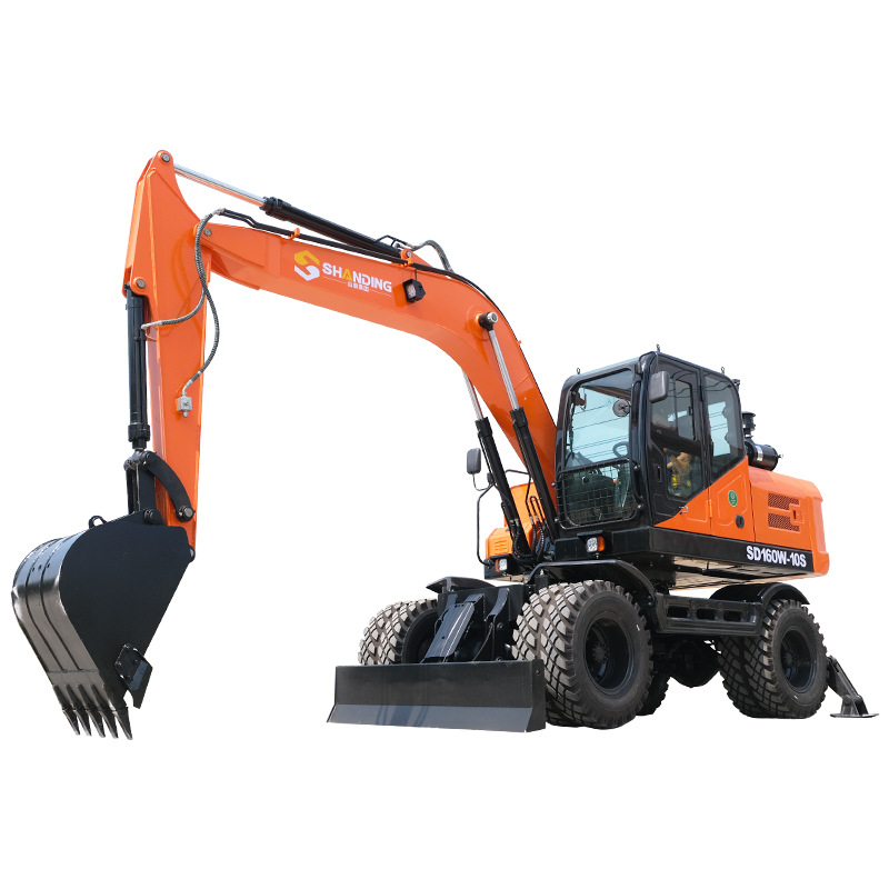 Excavadora de ruedas modelo 150 para obras de terracería, excavadora pequeña para obras de construcción, uso agrícola, excavadora de ruedas 135