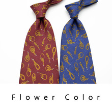 孤品真丝印花领带超宽10cm酒红色蓝色绳子双皱缎桑蚕丝撤柜尾单