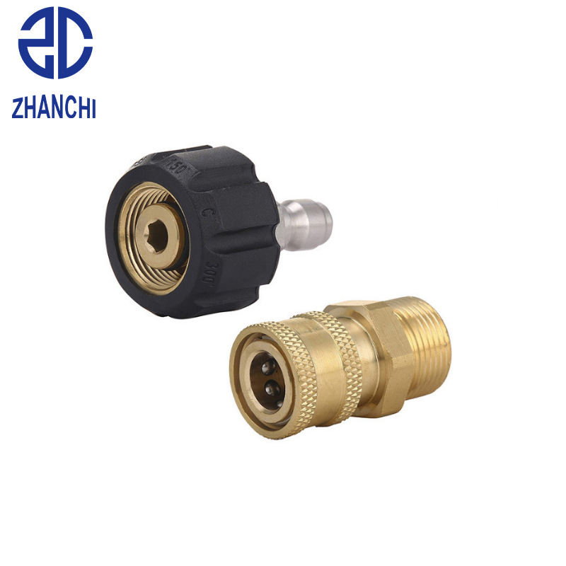 跨境高压水枪配件M22-3/8快速连接高压清洗机喷枪和软管配件