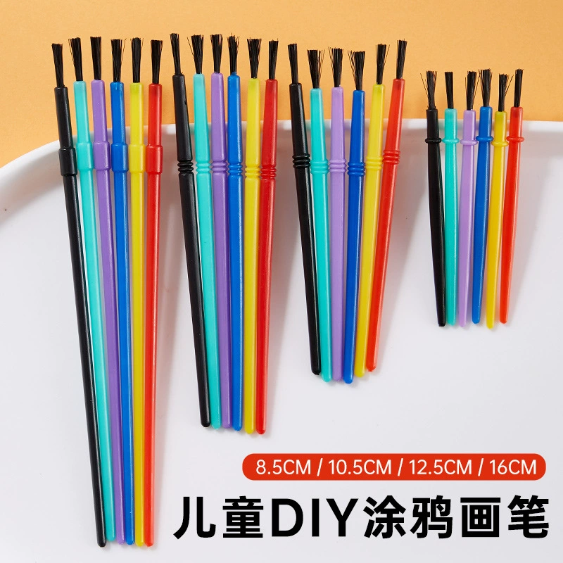 Маленькая кисть, кисточка, мелкие принадлежности, пластиковая ручка, кисть для отделки, акварель, гуашь, масло, граффити, детская роспись своими руками