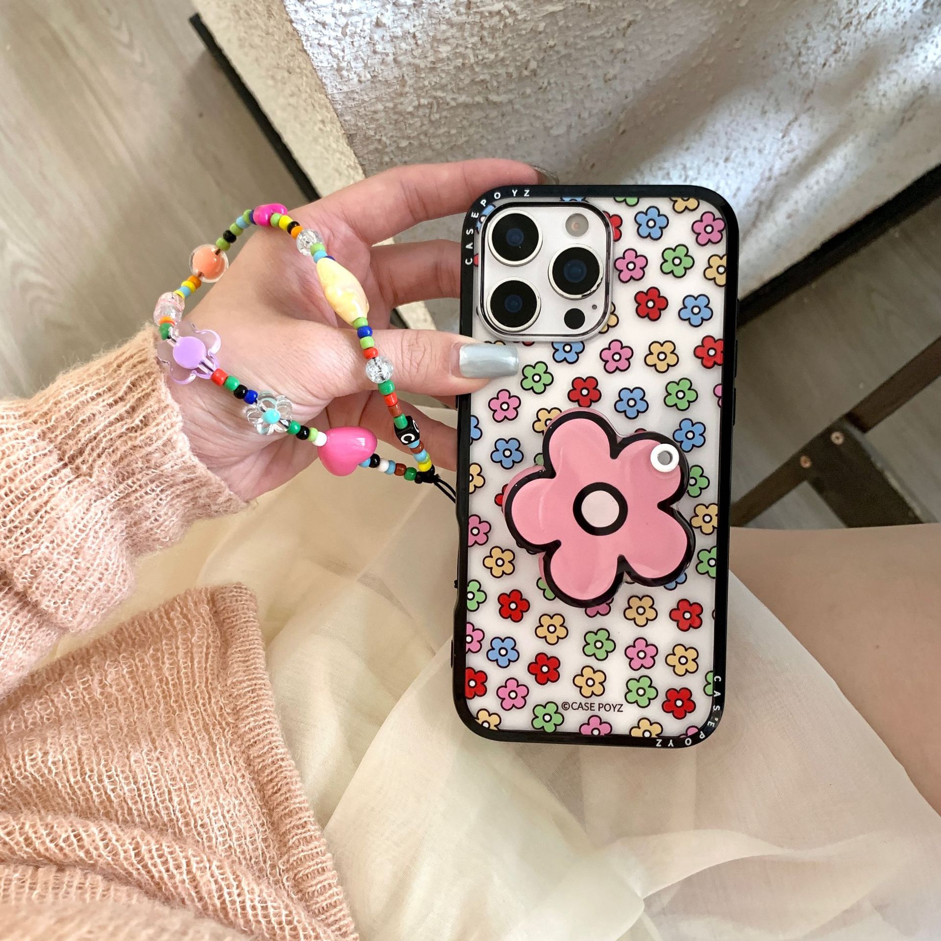Flores de dopamina de colores para iPhone15/16 funda para teléfono móvil 16ProMax verano 14/13 nuevo 15PM hembra