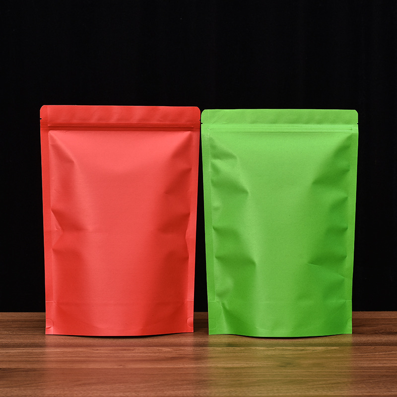 茶叶包装袋子半斤加大一斤牛皮纸拉链自立密封防潮绿茶红茶储存袋