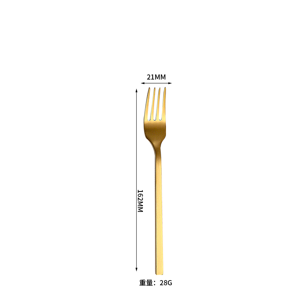 430 cuchillo de acero inoxidable cuchillo de arena cuchara hotel de lujo ligero oro engrosado set de platos set de cinco piezas