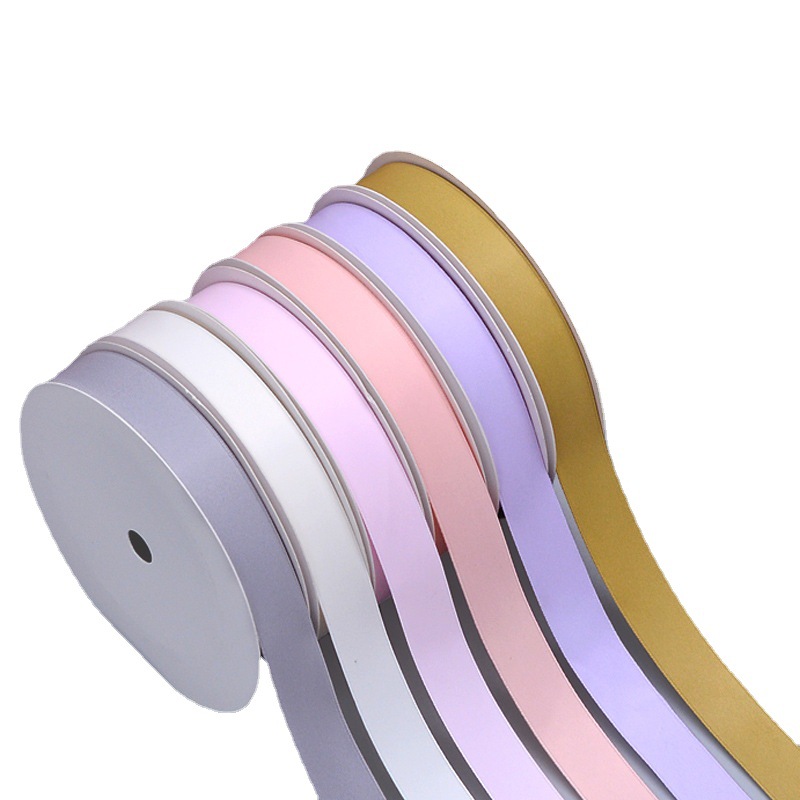 Cinta mate encriptada de Yao Ming en existencia, material de decoración para accesorios de cabello, cinta para pasteles y ramos, cinta de embalaje de seda de leche mate.