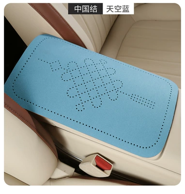 Armrest box pad | central armrest heightening pad - sky-blue