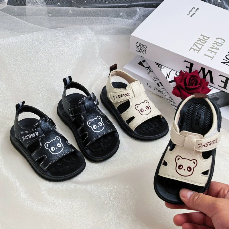 Детские сандалии для детей от 1 до 5 лет, 3 летние новые пляжные туфли для мальчиков, детская обувь маленького и среднего размера с героями мультфильмов, детская обувь на мягкой подошве