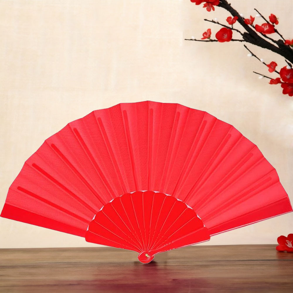 Abanico Plegable de Plástico para Mujer para Danza