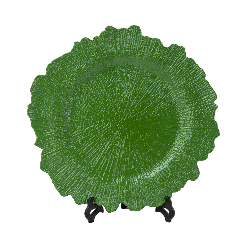 Bodas europeas fiestas festivas decoración desechable refrigerio fruta placa de plástico cargador placa