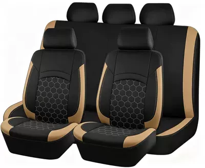 Seat cushion, seat cover football-themed car seat covers, direct from - beige-9-piece-set-for-five-seats