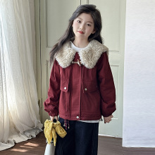童装女童大毛领棉服2025冬季新款儿童加厚保暖外套中大童秋冬衣服