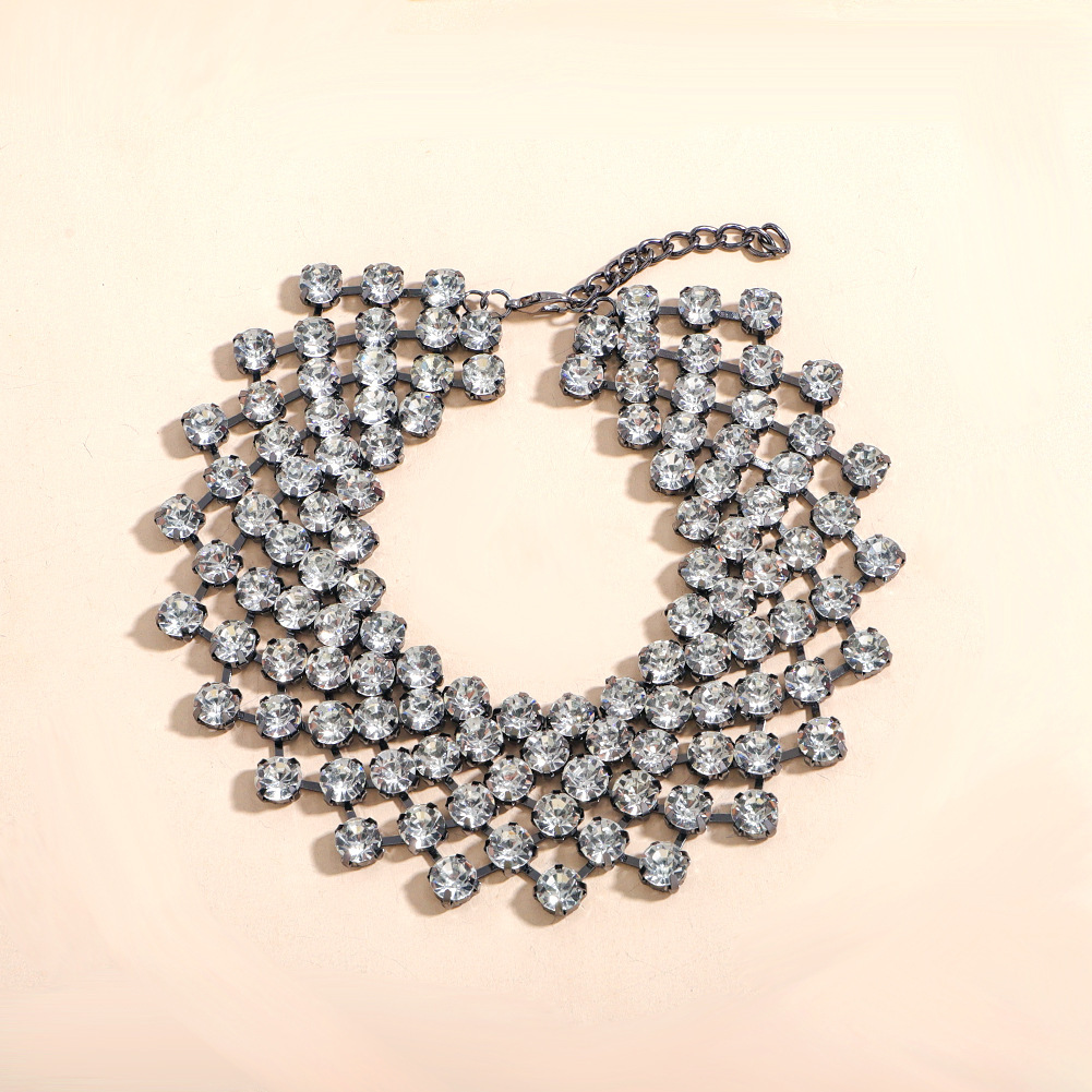 Fashion Round Alloy Rhinestone Womenu0027S Bracelets Necklace