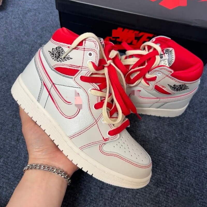 Pure Original Version Aj Men's Shoes Ghost Face Hook Spring and Autum Couple High-Top Sneakers Aj1 Sports Shoes Basketball Shoes Women's Shoes