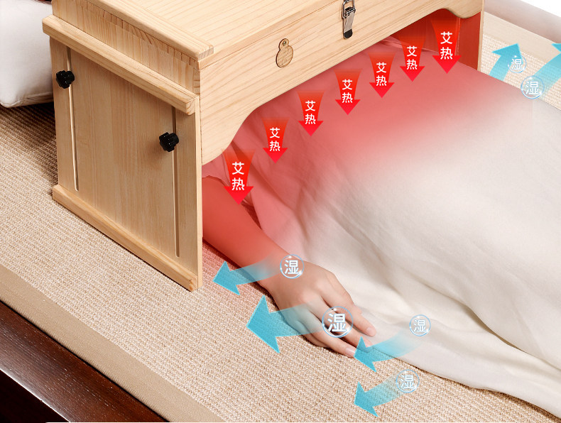 Wooden Moxibustion Box Full Body Moxa Therapy Kit with Aged Moxa Wool and Moxa Sticks for Warming Care key features