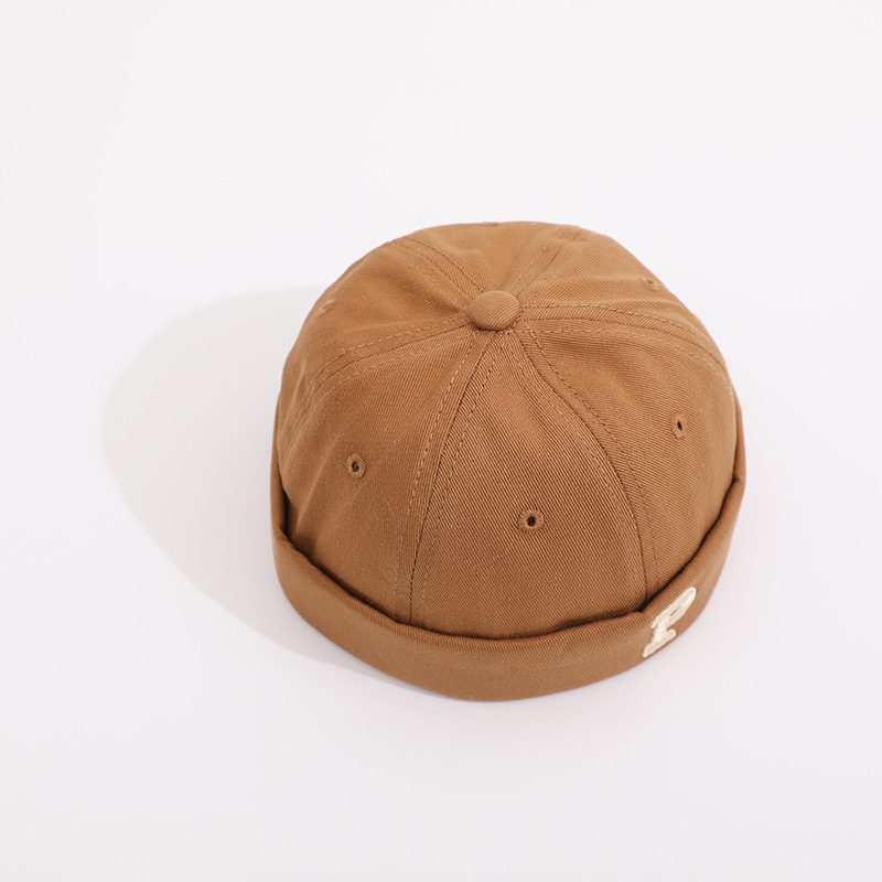 Chinese Style Childrens P Letter Pumpkin Cap For Spring Autumn_voghion.com