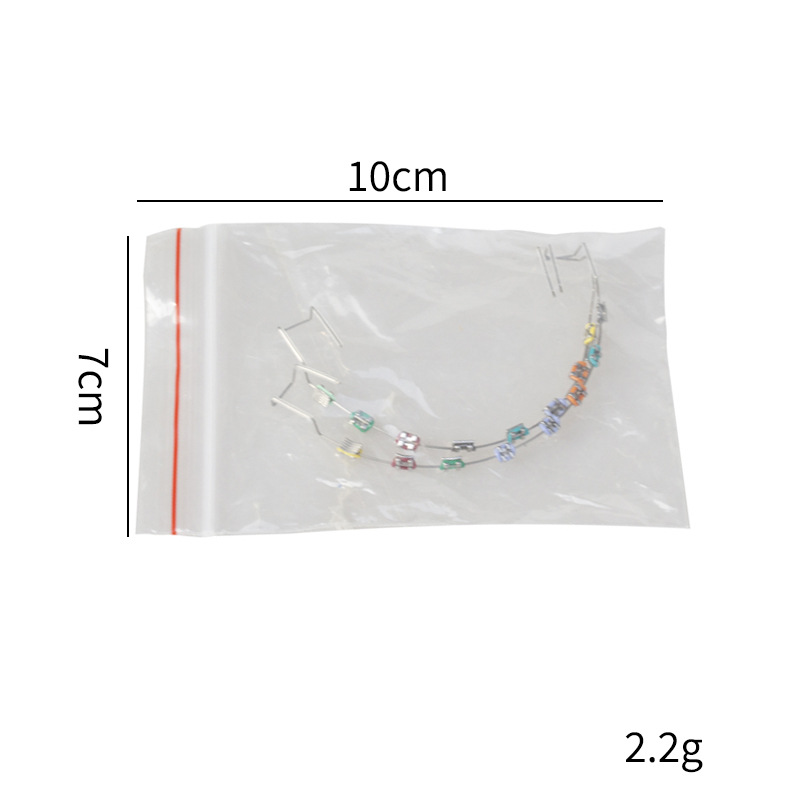 Decoración de aparatos ortopédicos dentales transfronterizos, colores completos, decoración de tirantes, aparatos ortopédicos de moda coloridos