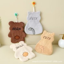 背影擦手巾挂式卫生间不掉毛毛巾厨房檫手巾搽手抹布手帕可挂式