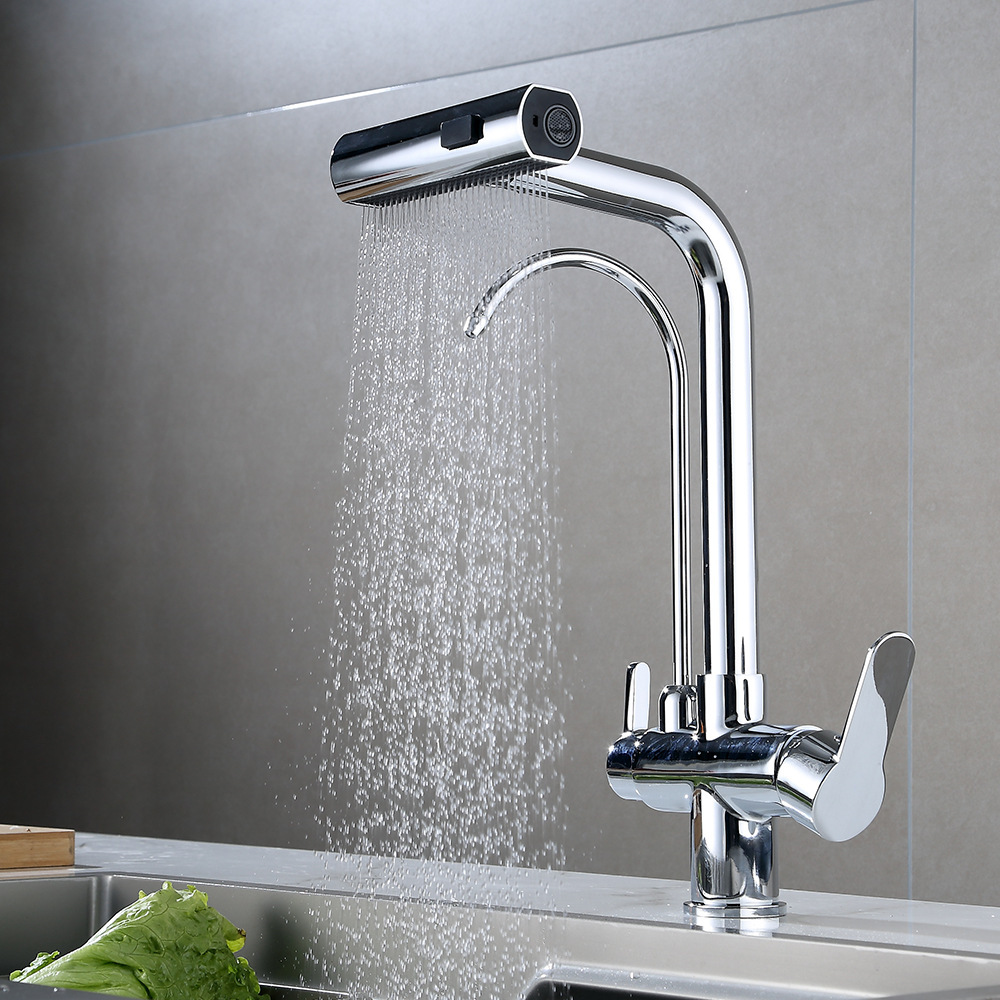 Grifos de agua caliente y fría de cocina transfronterizos, lavabos de cocina 3 - en - 1