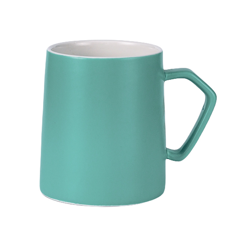 Transfronterizo de Amazon taza blanca taza de alto aspecto creativo Oficina taza de café pareja taza de agua Taza de cerámica