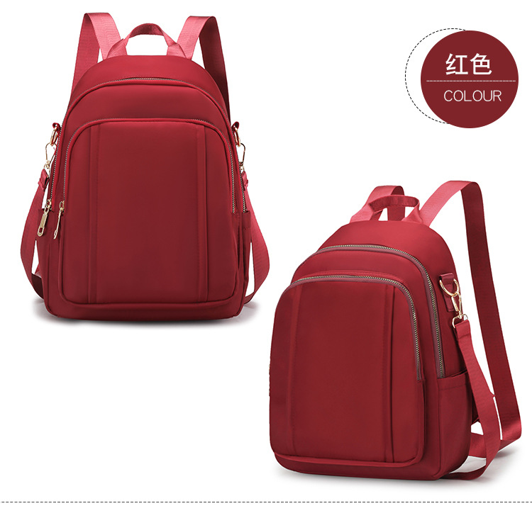 2022 nueva mochila de color sólido simple al aire libre portátil ocio mochila de mediana edad mochila de viaje al aire libre