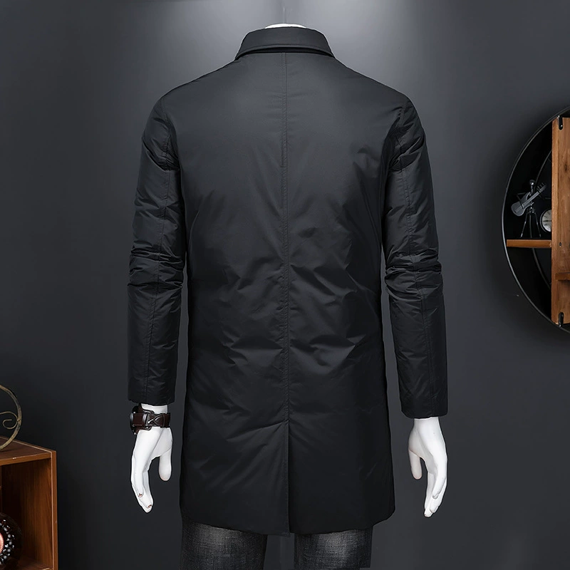Long down jacket, trench coat, European style
