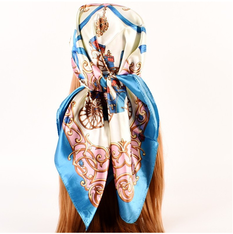 65g Weight Silk Scarf Classification Daily Occasion Satin Material Printing Pattern Summer, Spring, Autumn Season Women'S Gender Printing Design Fashion Style Women's Fashion Printing Satin Printing Silk Scarves 8