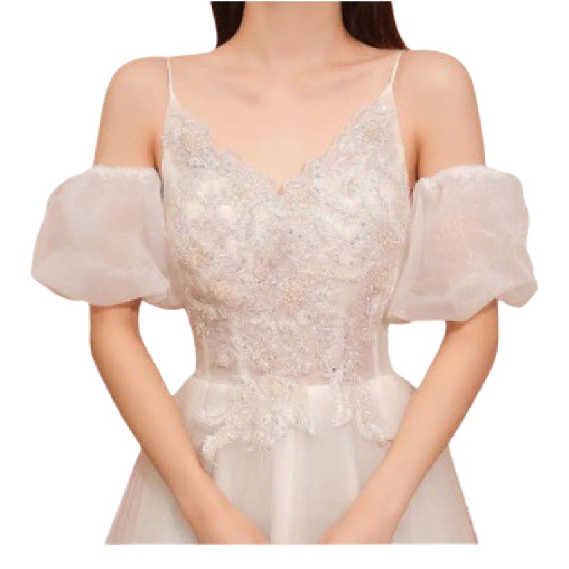 New bridal bridesmaid oversleeve spring and summer decoration loose style short versatile oversleeve white wedding dress women's oversleeve
