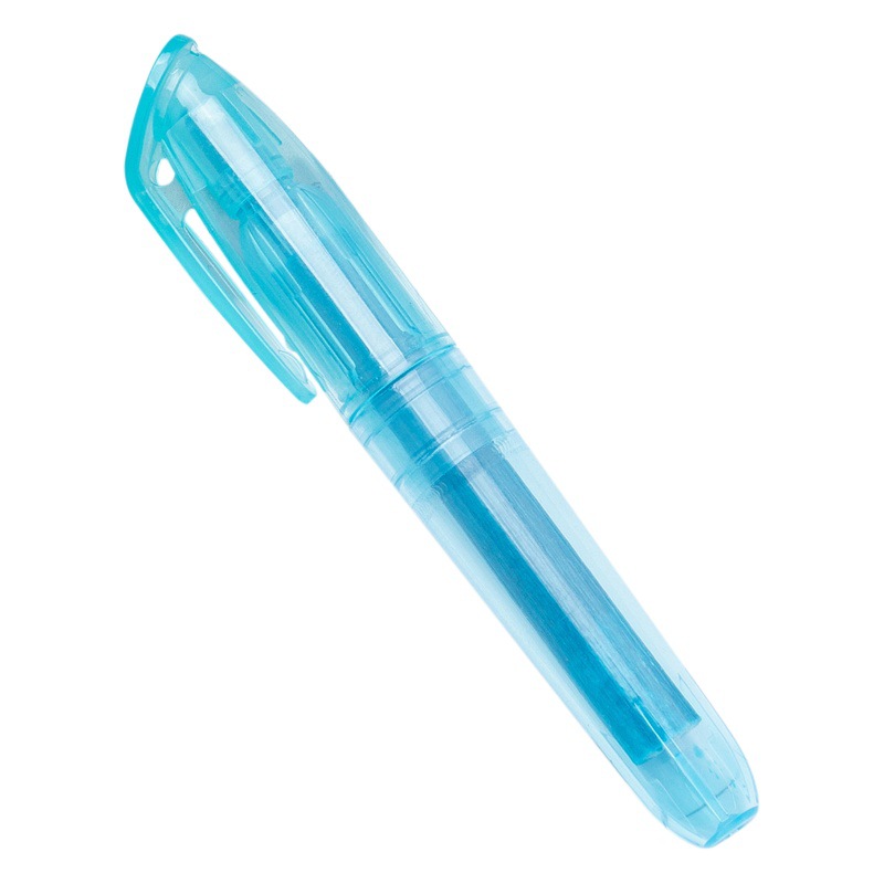 Pluma fluorescente de plástico al por mayor color de estudiante de una sola cabeza pluma fluorescente clave marcado graffiti mano cuenta marcador pluma