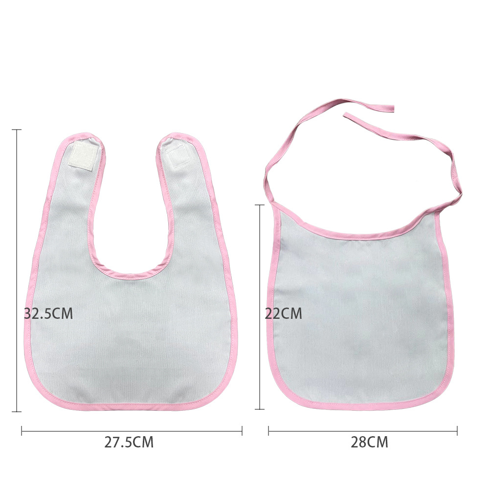 Impresión de transferencia térmica los niños babero DIY personalizado saliva toalla material en blanco suministro directo fábrica