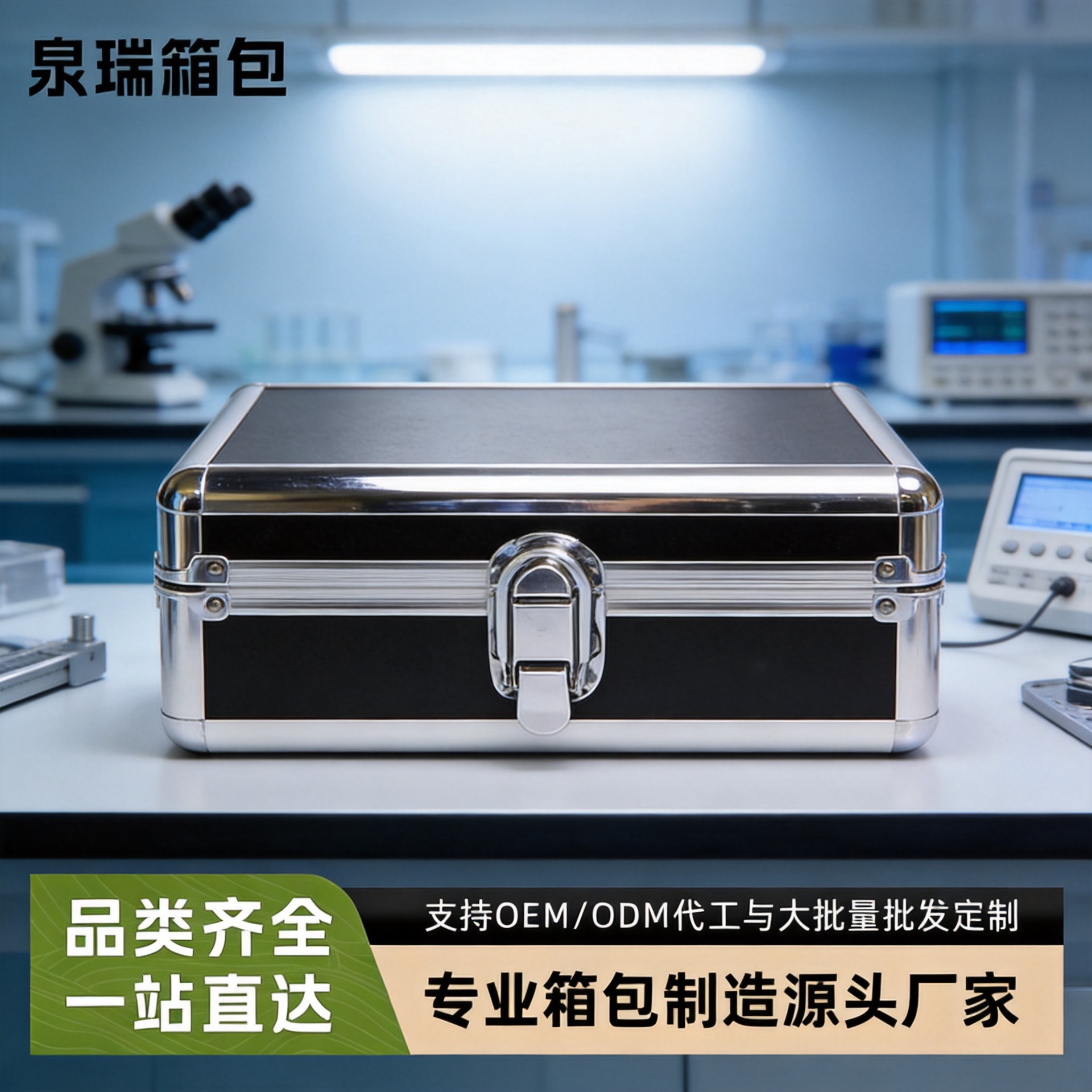 定制铝合金多功能工具箱收纳盒包装盒枪模手提箱手拎大容量跨境