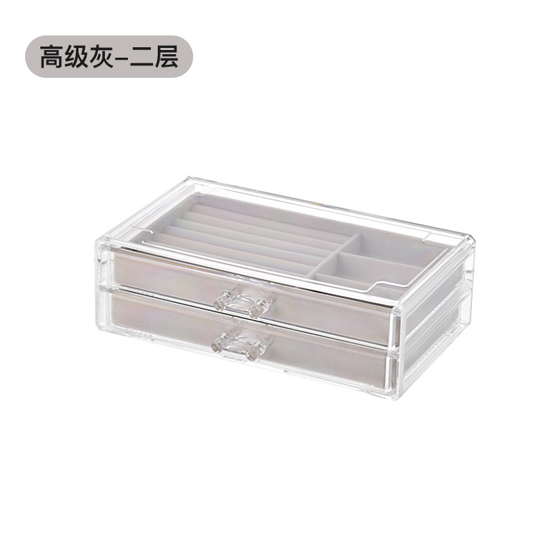 Caja de almacenamiento de joyas pendientes anti-oxidante collar acrílico de lana de alta calidad caja de joyas exquisitas artefactos