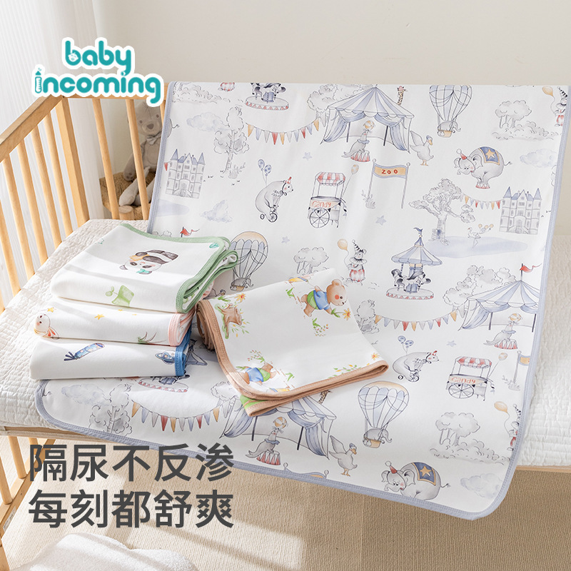Newborn baby diaper pad cute cartoon baby waterproof breathable washable menstruation pad physiological period bed cushion